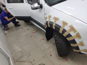 Установка защитный накладок